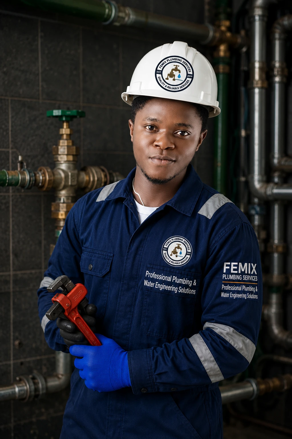 Nuhn Wasiu Femi, Founder and Lead Plumbing Technician at Femix Plumbing Services